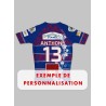 Maillot de match US Ferrals XIII 2022-2023 bleu dos - Exemple de personnalisation