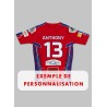 Maillot de match US Ferrals XIII 2022-2023 rouge dos - Exemple de personnalisation