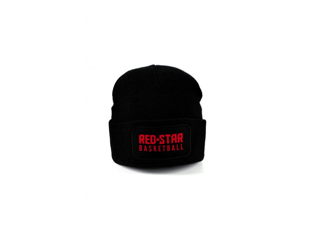 Bonnet Beechfield patch Red Star Basketball noir