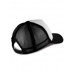 Casquette trucker Red Star Basketball noir et blanche dos