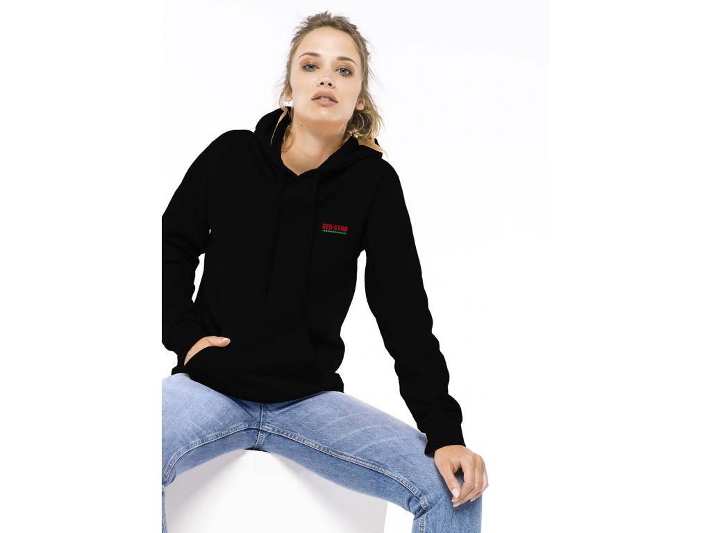 Sweat capuche femme Red Star Basketball noir