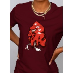 Tshirt femme Crawlin Mutha wine zoom