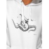 Sweatshirt capuche unisexe blanc Emilance Banana Bolt zoom