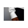 Sweatshirt unisexe Crochet emilance blanc détails