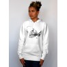 Sweatshirt unisexe Crochet Emilance blanc