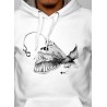 Sweatshirt unisexe Crochet Emilance blanc zoom