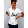 Tshirt femme blanc Crochet Emilance