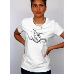 Tshirt femme Banana Bolt blanc Emilance