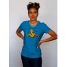 Tshirt femme tropical blue Emilance Banana Bolt couleur