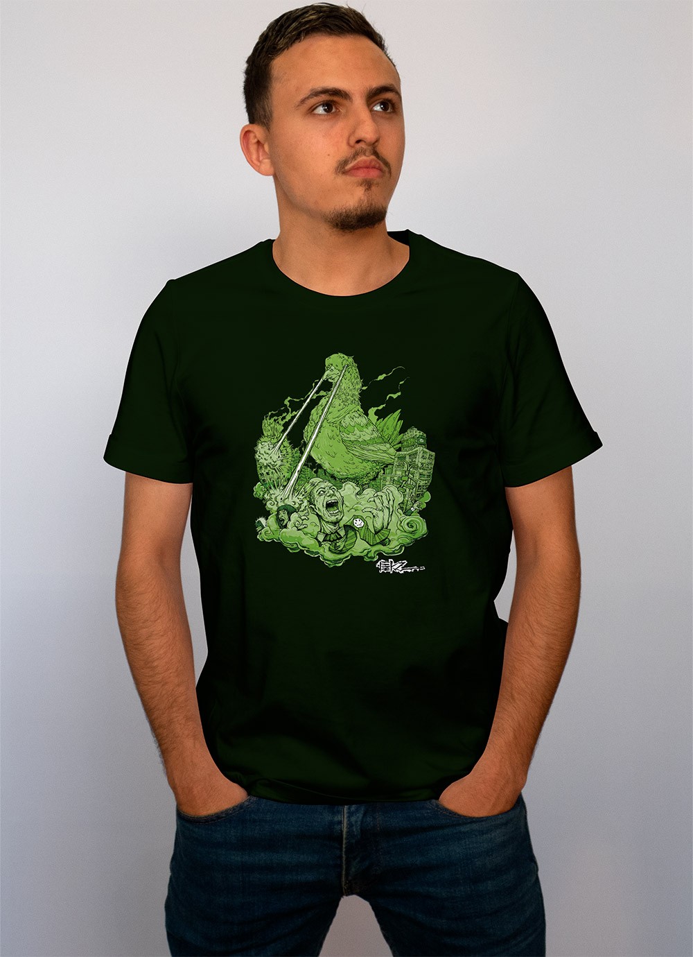 Tshirt homme forest green MIKZ Pigeon 3