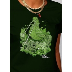 Tshirt femme forest green MIKZ Pigeon 3 zoom