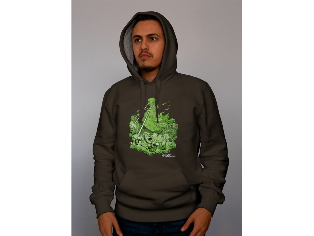 Sweatshirt unisexe dark kaki MIKZ Pigeon 3