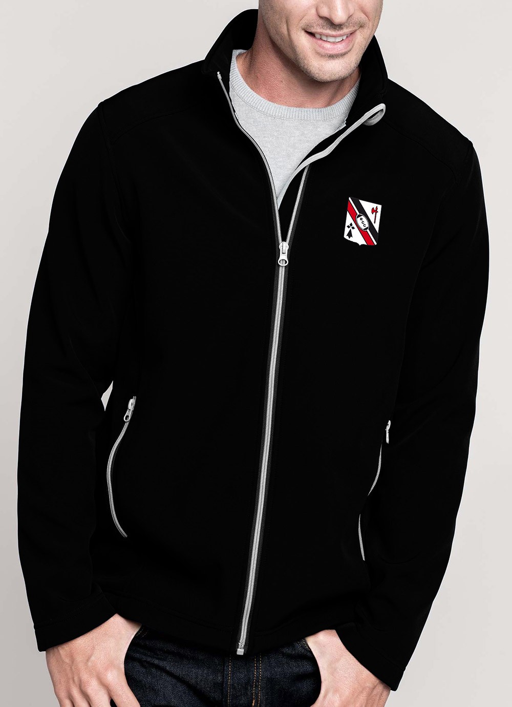 Softshell homme Rugby Club Concarnois noir