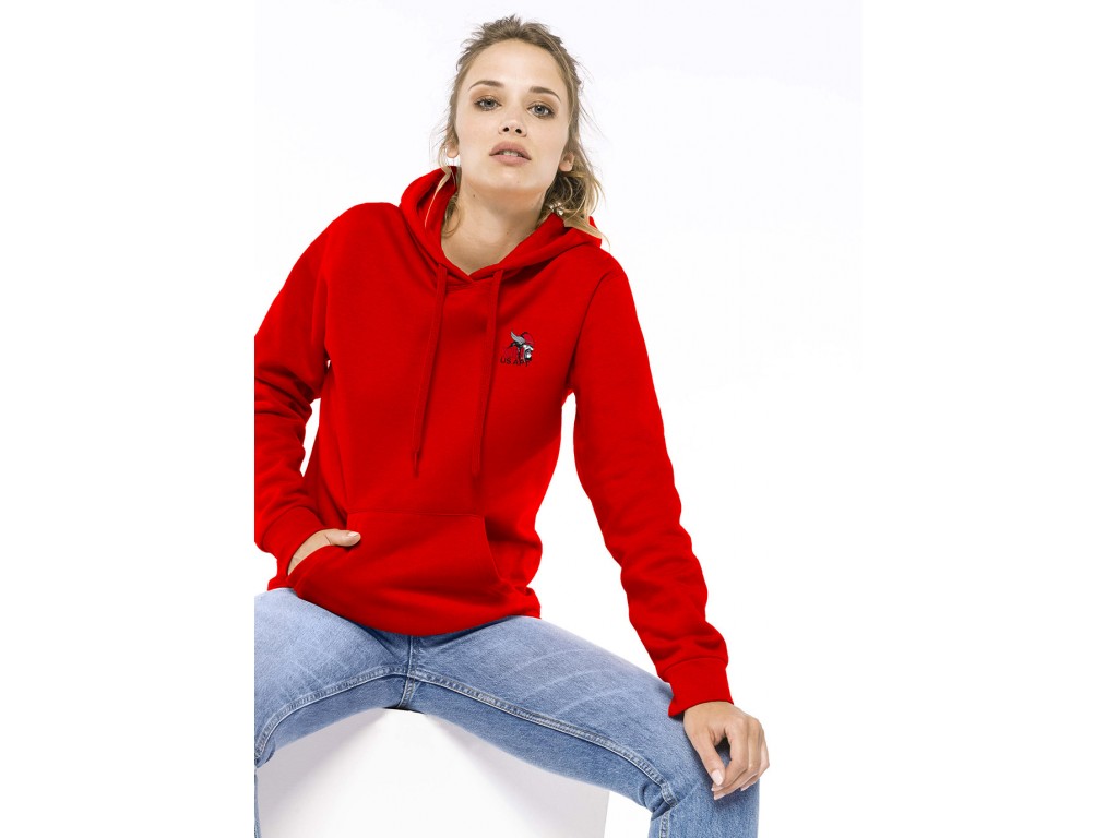 Sweat capuche femme US Apt XIII rouge