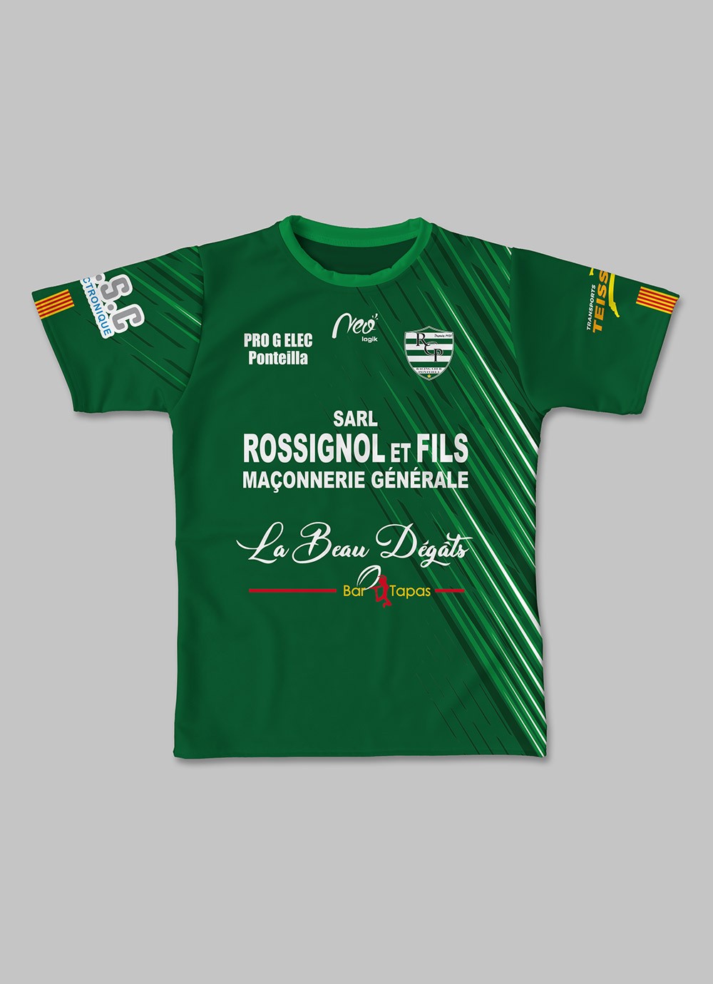 Maillot réplica 2024-2025 RC Ponteilla face