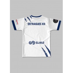 Maillot réplica full white Carl Entraigues XIII dos