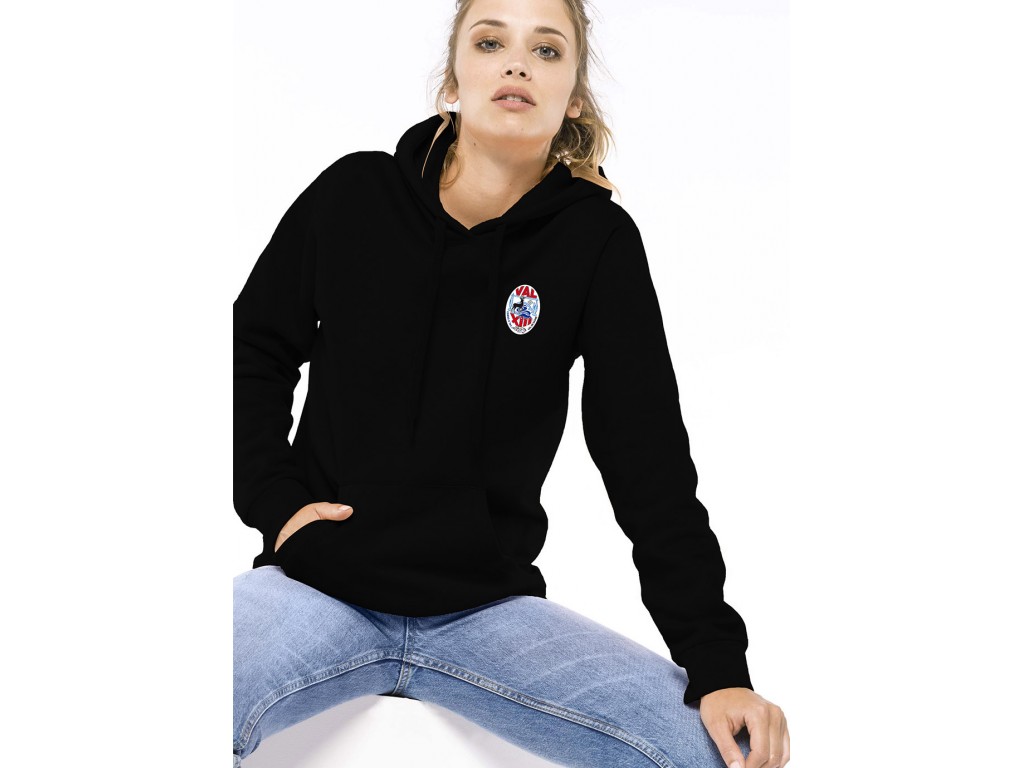 Sweat capuche femme Val XIII noir