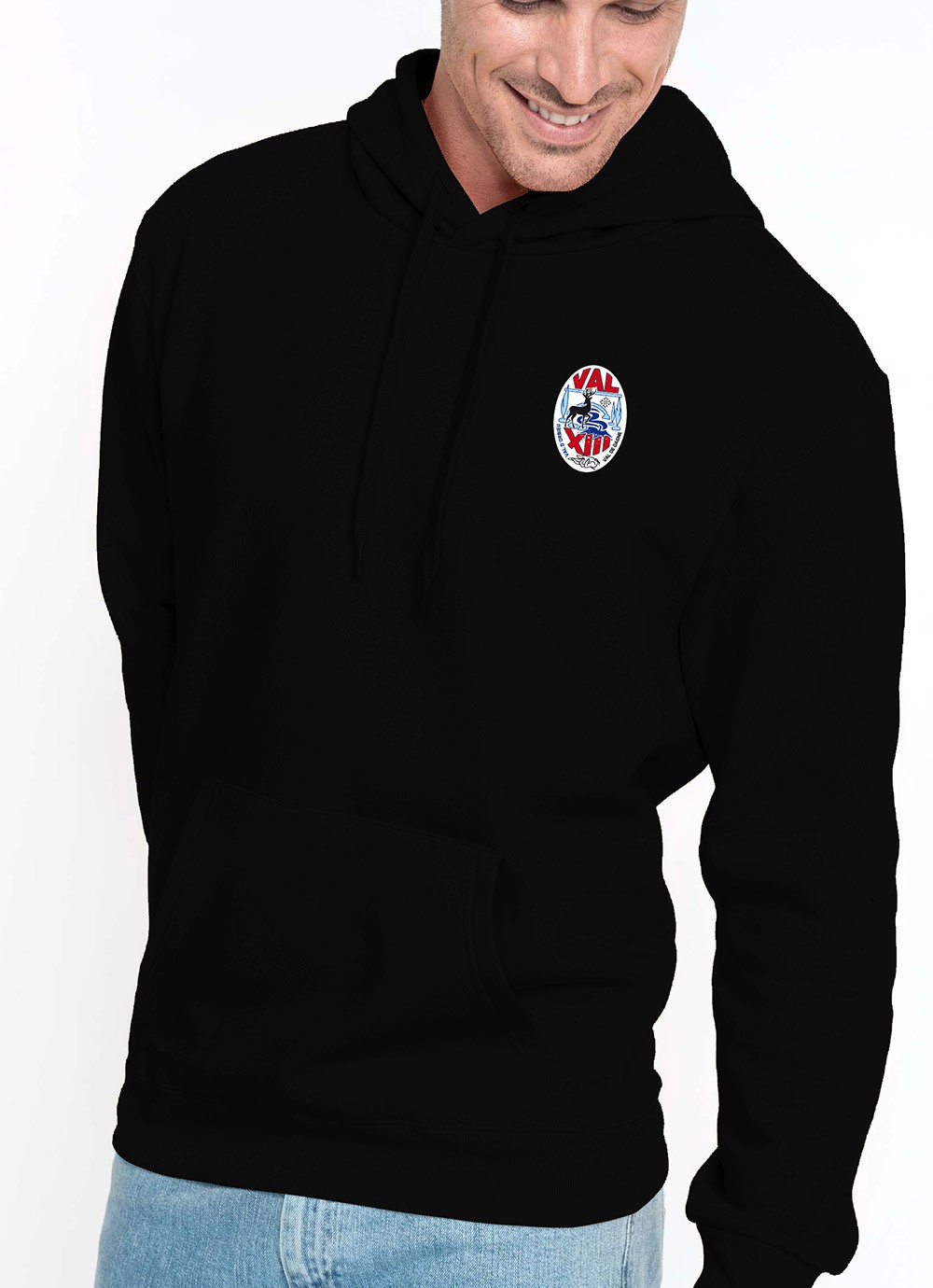 Sweat capuche homme Val XIII noir