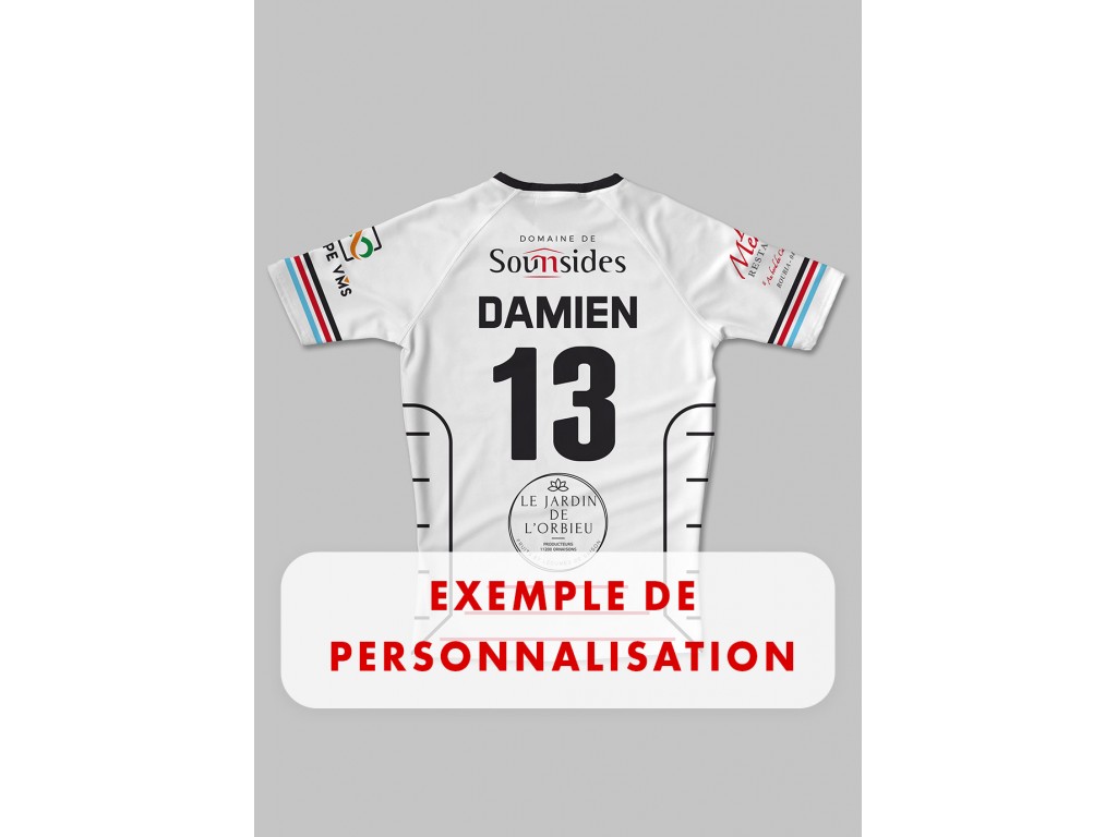 Maillot High Ground VAL XIII 2024-2025 dos exemple de personnalisation