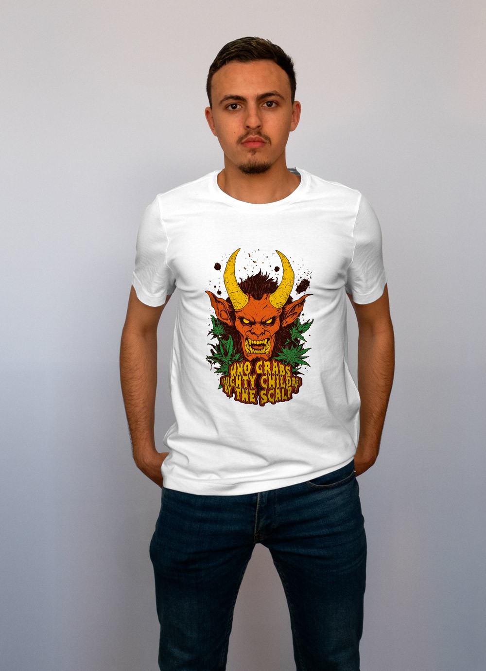 Tshirt homme blanc Gifts Ungiven Krampus