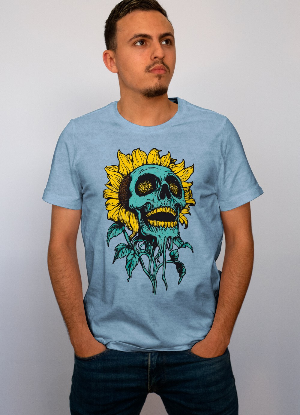 Tshirt homme skyblue Gifts Ungiven Sunflower