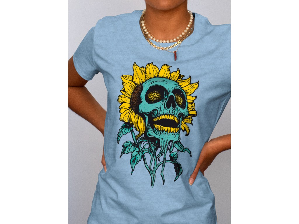 Tshirt femme skyblue Gifts Ungiven Sunflower zoom