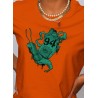 Tshirt femme orange Spray kargouille MIKZ zoom