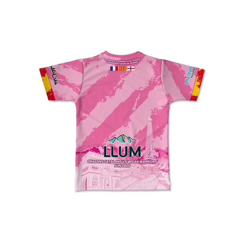 Maillot de match 2025-2026 rose handi dragons dos
