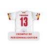Maillot réplica 2025-2026 blanc handi dragons dos numero et prenom