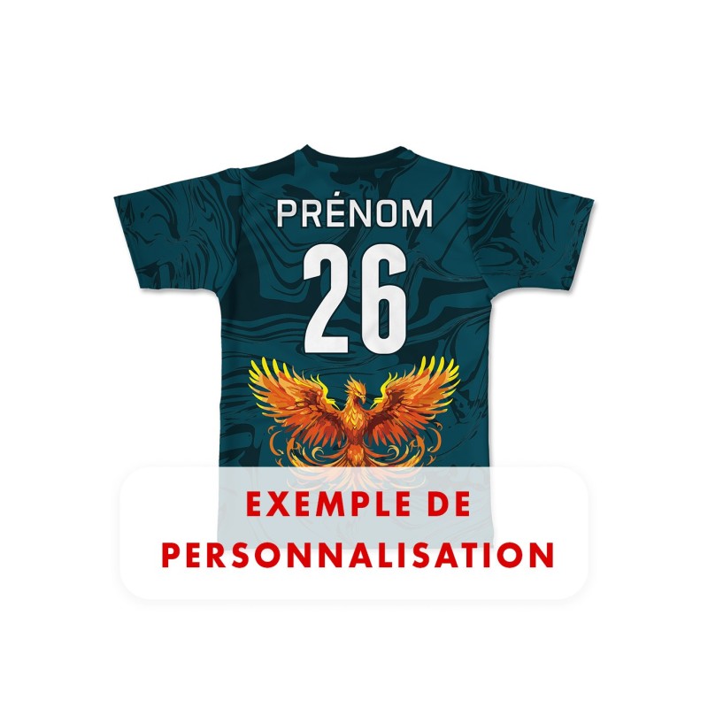 Maillot réplica 2024-2025 ERA XIII Sorède (entente rugby albères) dos numero et prenom