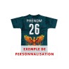 Maillot de match 2025-2026 ERA XIII Sorède (entente rugby albères) dos numero
