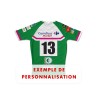 Maillot de match 2025-2026 FC Lezignan dos exemple personnalisation numéro