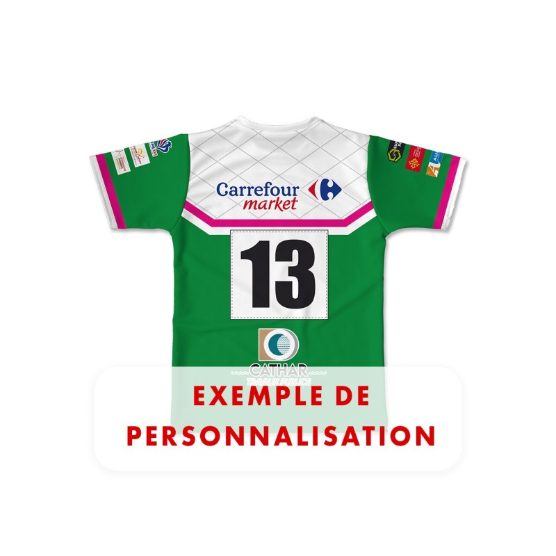 Maillot réplica 2025-2026 FC Lezignan exemple de personnalisation numero
