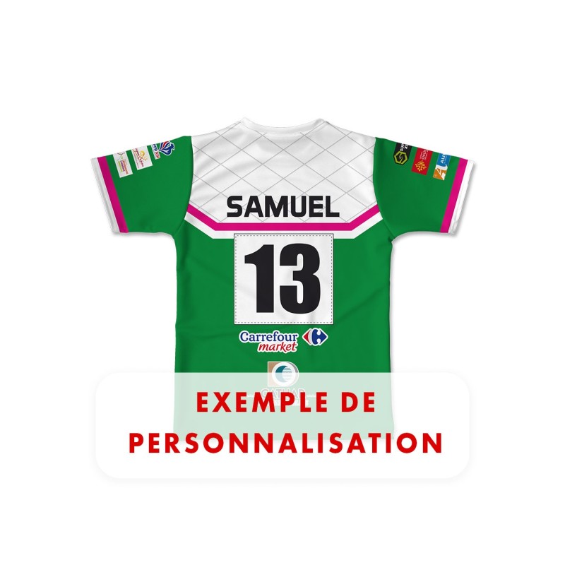 Maillot réplica 2025-2026 FC Lezignan exemple de personnalisation prenom numero