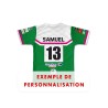 Maillot réplica 2025-2026 FC Lezignan exemple de personnalisation prenom numero