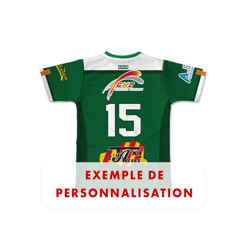 Maillot de match 2025-2026 RC Ponteilla dos exemple de personnalisation numero