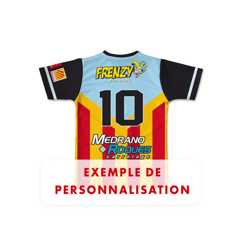 Maillot réplica 2025-2026 SCR XV dos exemple de personnalisation numero