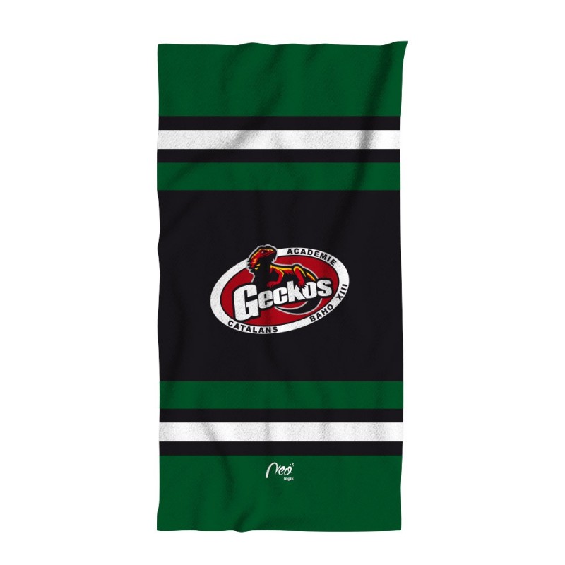 Serviette de plage Académie des Geckos Catalans face
