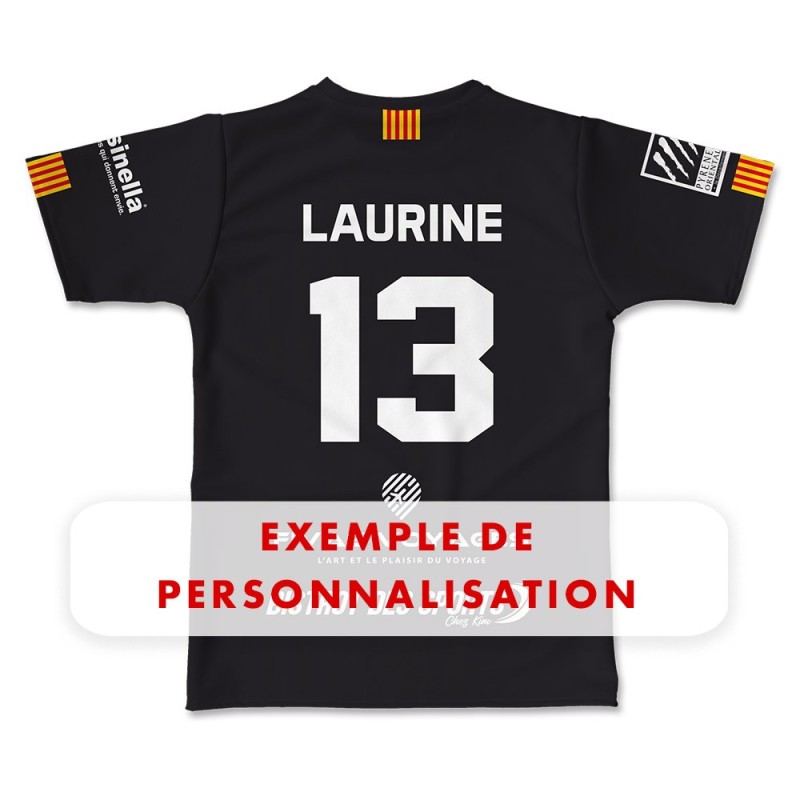 Maillot réplica 2022-2023 Académie des Geckos Catalans dos numero et prenom