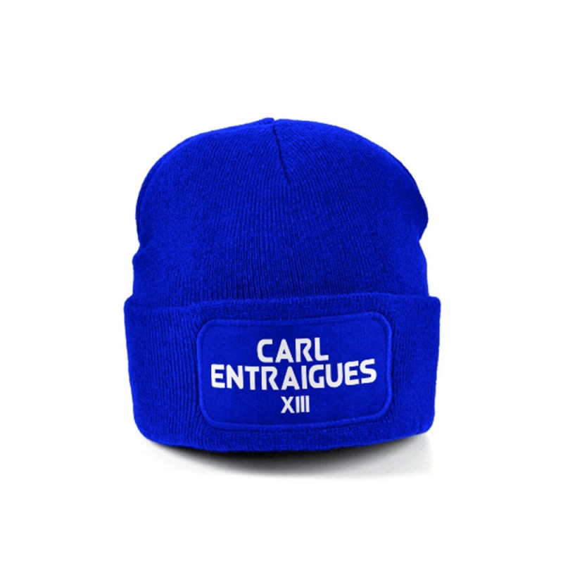 Bonnet Beechfield patch Carl Entraigues XIII bleu roi