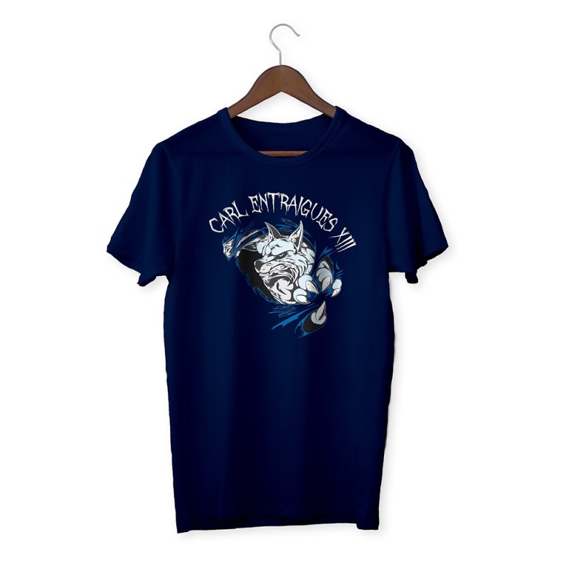 T-shirt homme Carl Entraigues XIII Bleu Wolf marine