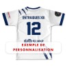 Maillot réplica full white Carl Entraigues XIII exemple de personnalisation