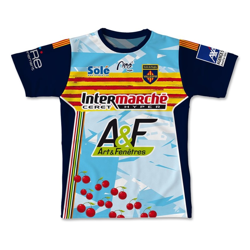 Maillot réplica École de rugby du Vallespir 2021-2022 face
