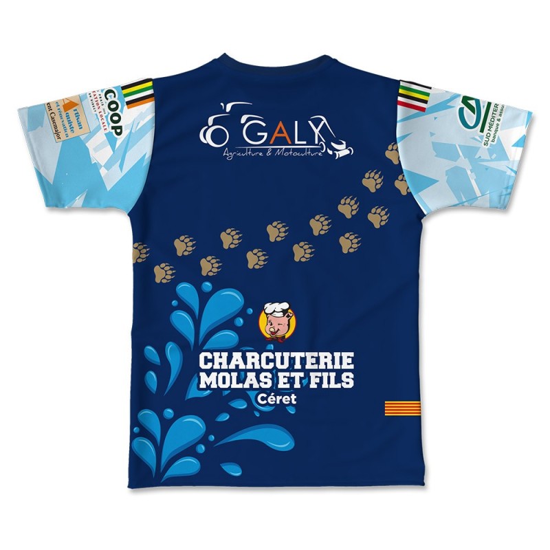 Maillot de match Cadets École de Rugby du Vallespir 2022-2023 dos