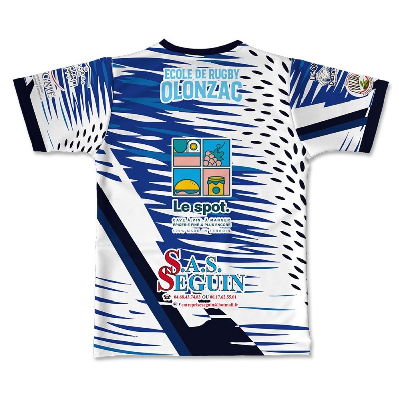 Maillot réplica 2025-2026 blanc - École Rugby Diable Bleu Olonzac