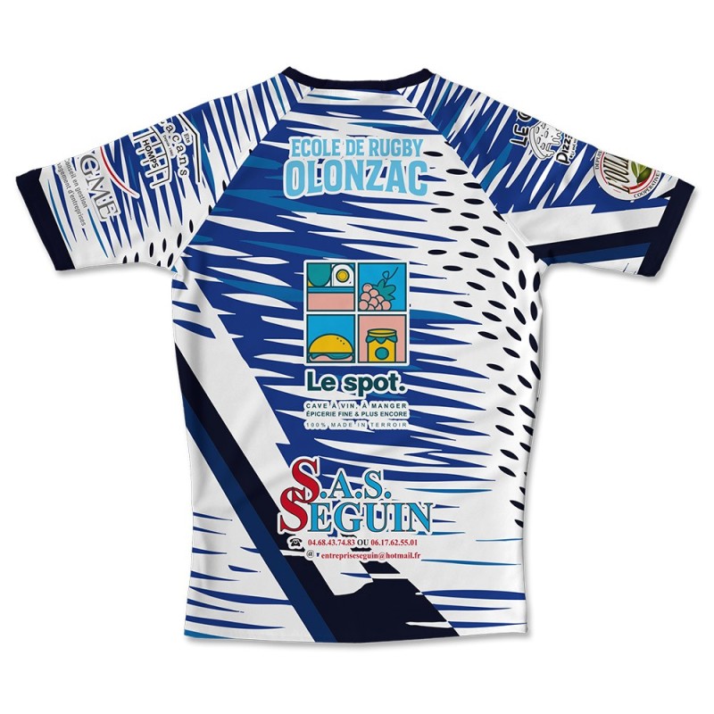 Maillot de match 2025-2026 blanc - École Rugby Diable Bleu Olonzac