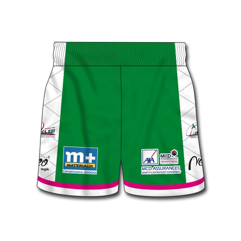 Short rugby Super XIII FC Lézignan XIII 2024-2025 face