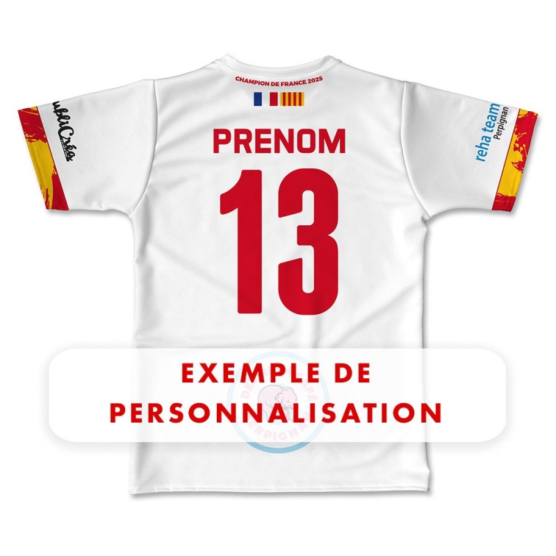Maillot de match 2025-2026 handi dragons blanc exemple 2