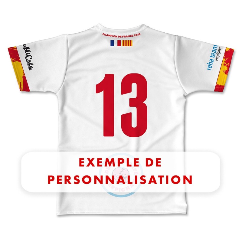 Maillot de match 2025-2026 handi dragons blanc exemple 1
