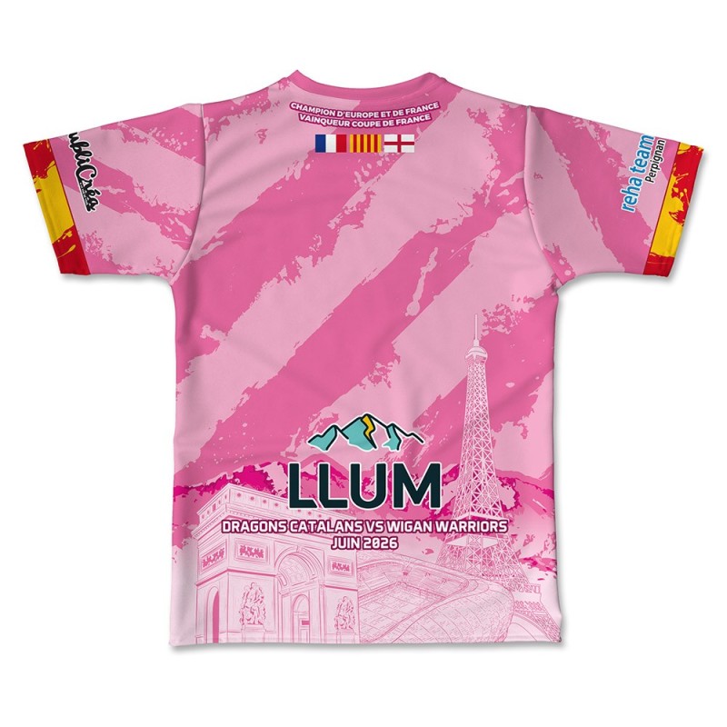 Maillot réplica 2025-2026 rose handi dragons dos